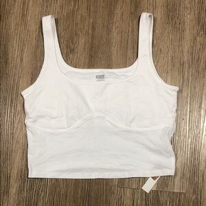 New PINK Victoria's Secret White Logo Tank XL